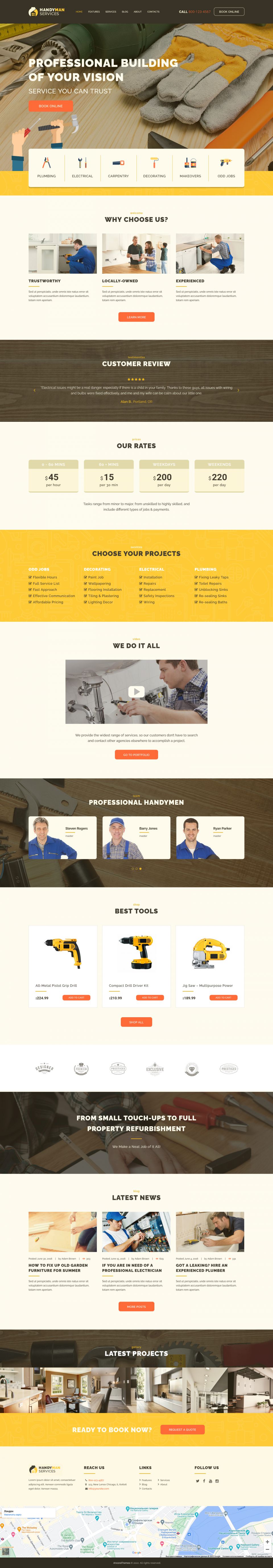 WordPress template ThemeForest Handyman