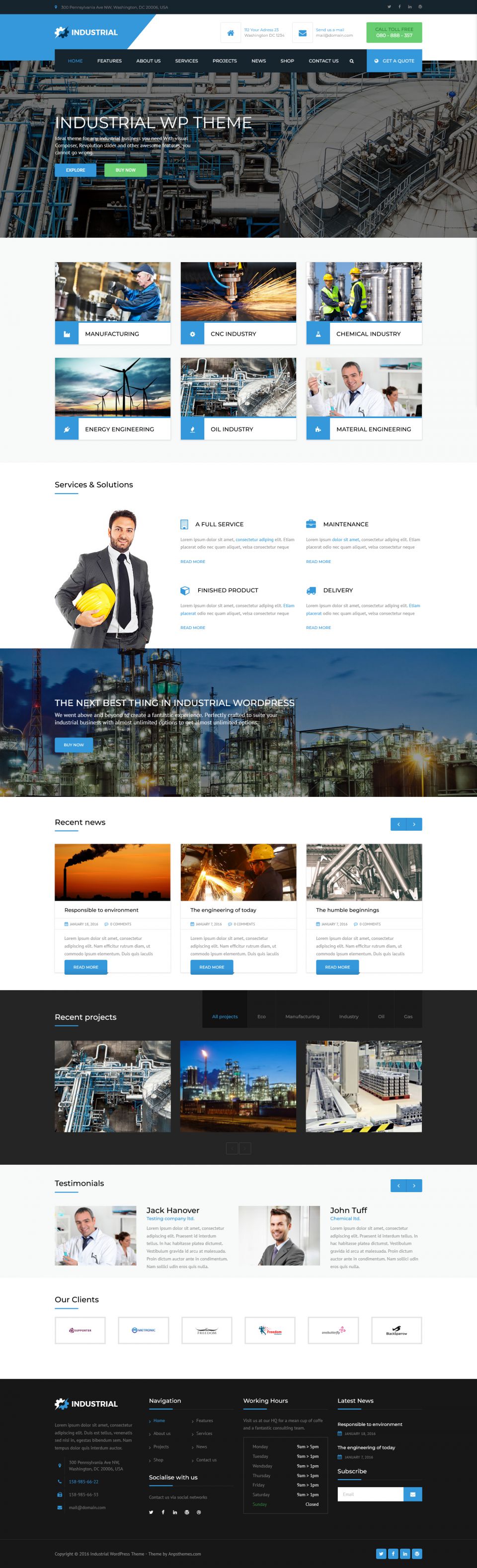 WordPress template ThemeForest Transport