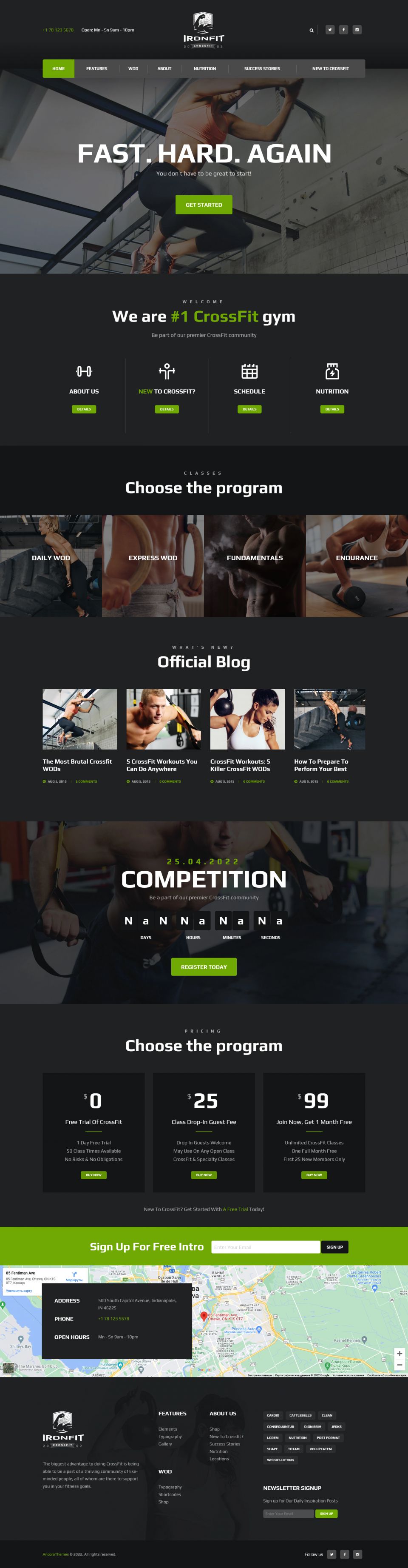 WordPress template ThemeForest Ironfit