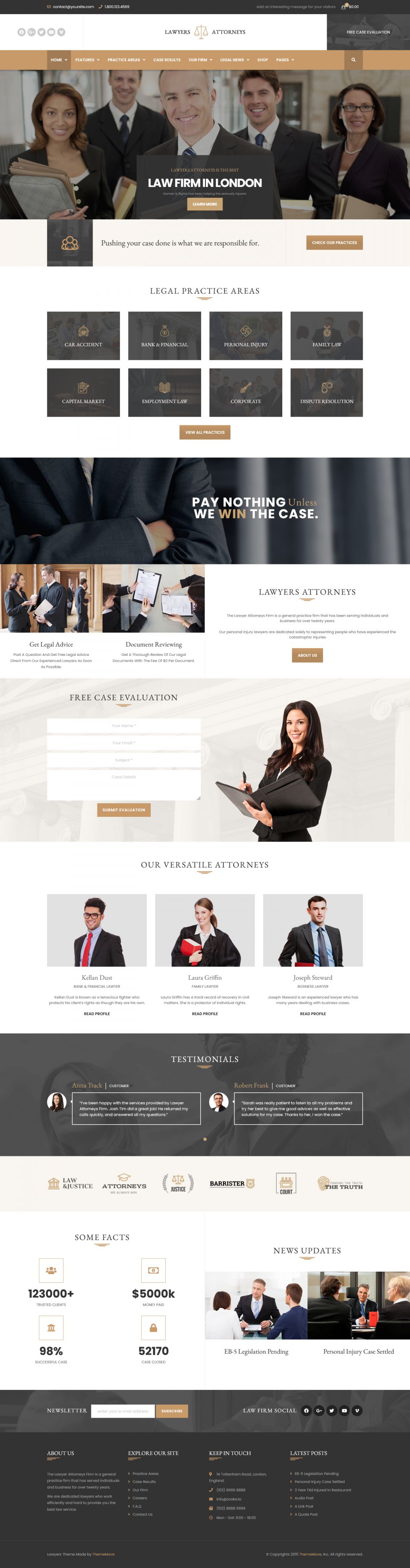 WordPress template ThemeForest Lawyer Attorneys