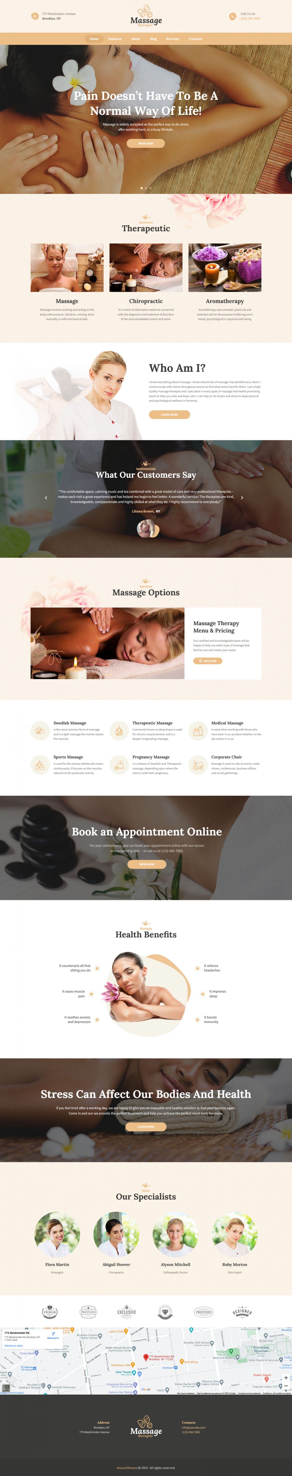 WordPress template ThemeForest Massage