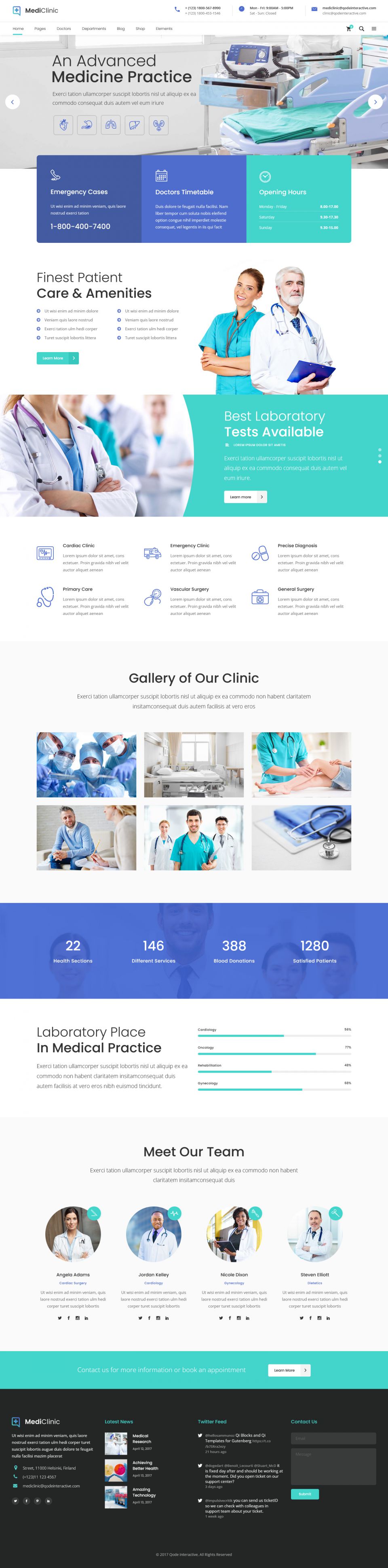 WordPress template ThemeForest MediClinic