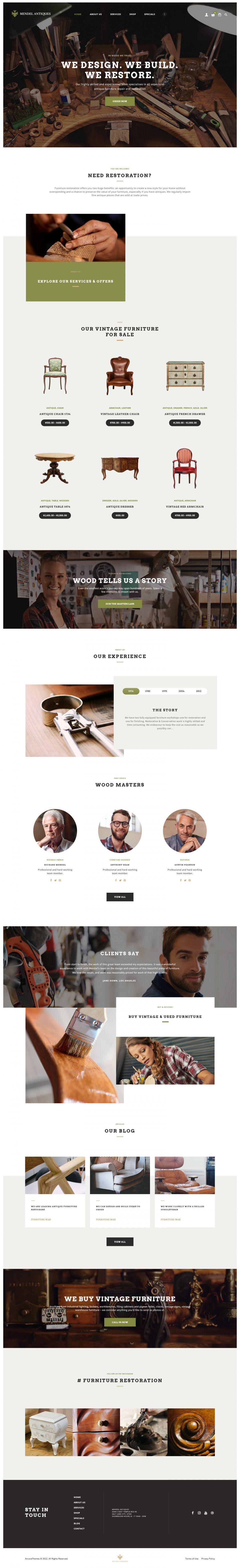 WordPress template ThemeForest Mendel