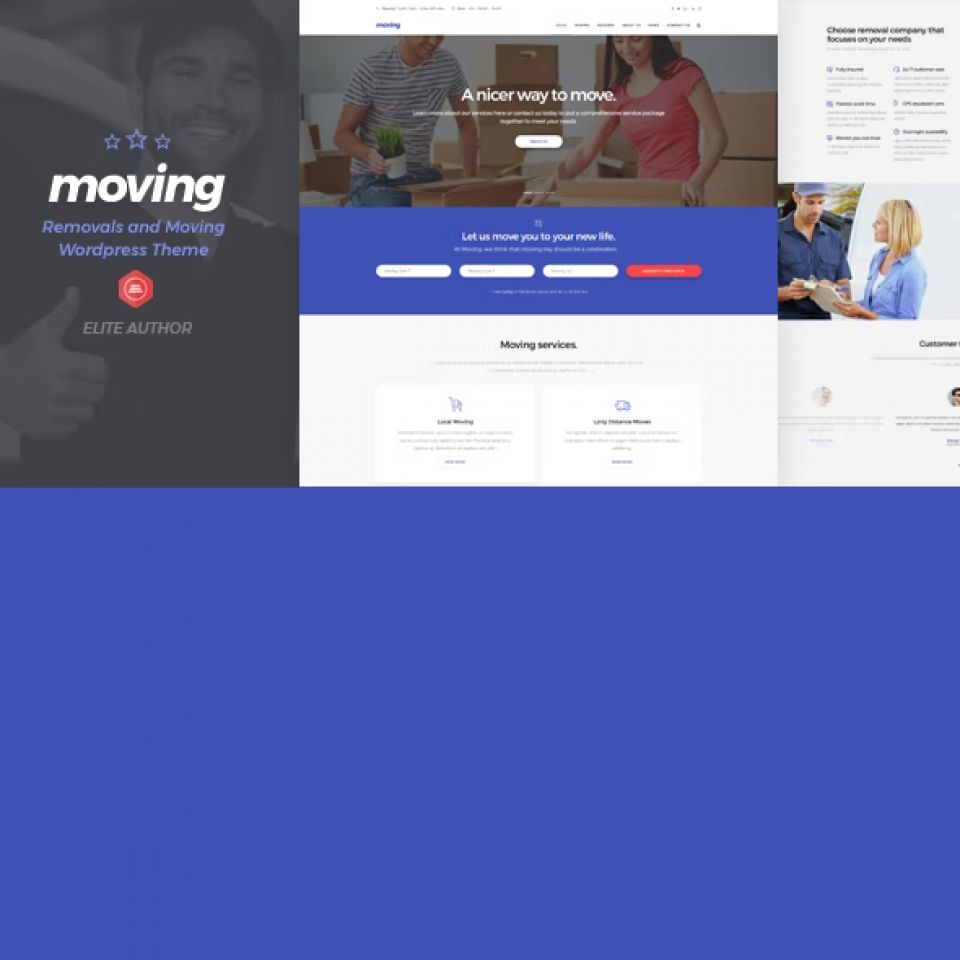 WordPress template ThemeForest Moving