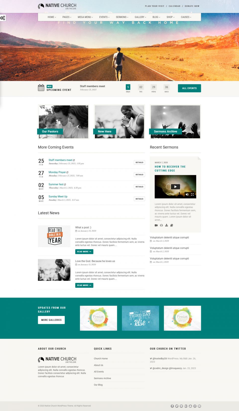 WordPress template ThemeForest Native Church