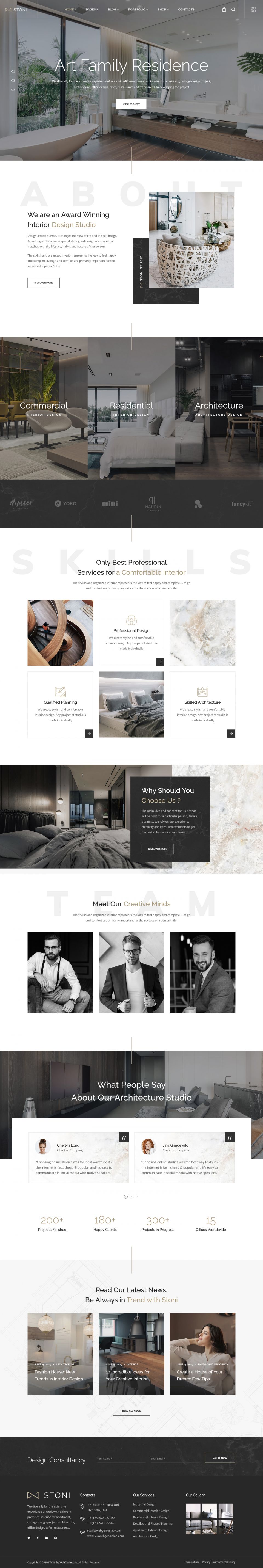 WordPress template ThemeForest Stoni