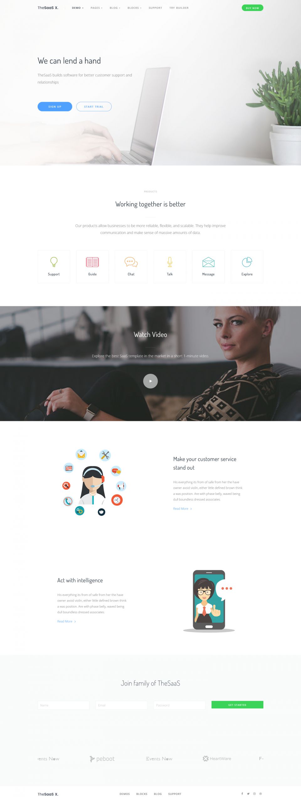 WordPress template ThemeForest TheSaaS X