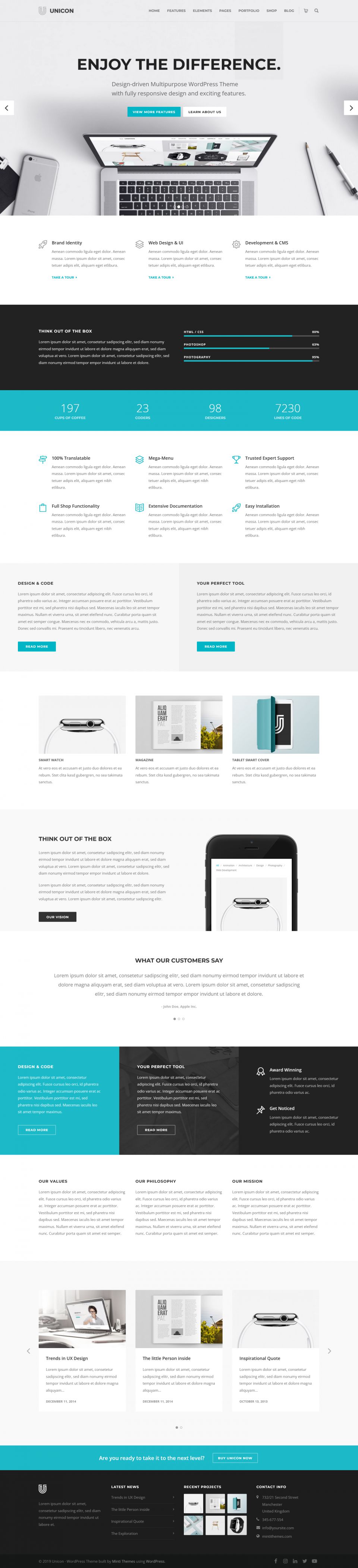 WordPress template ThemeForest Unicon