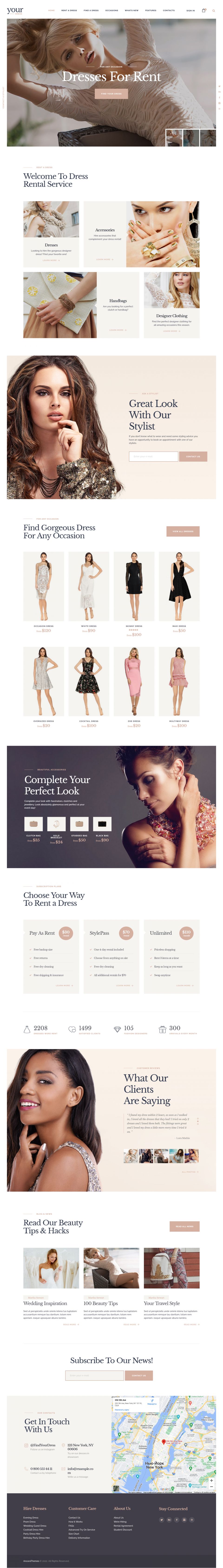 WordPress template ThemeForest Your Dress