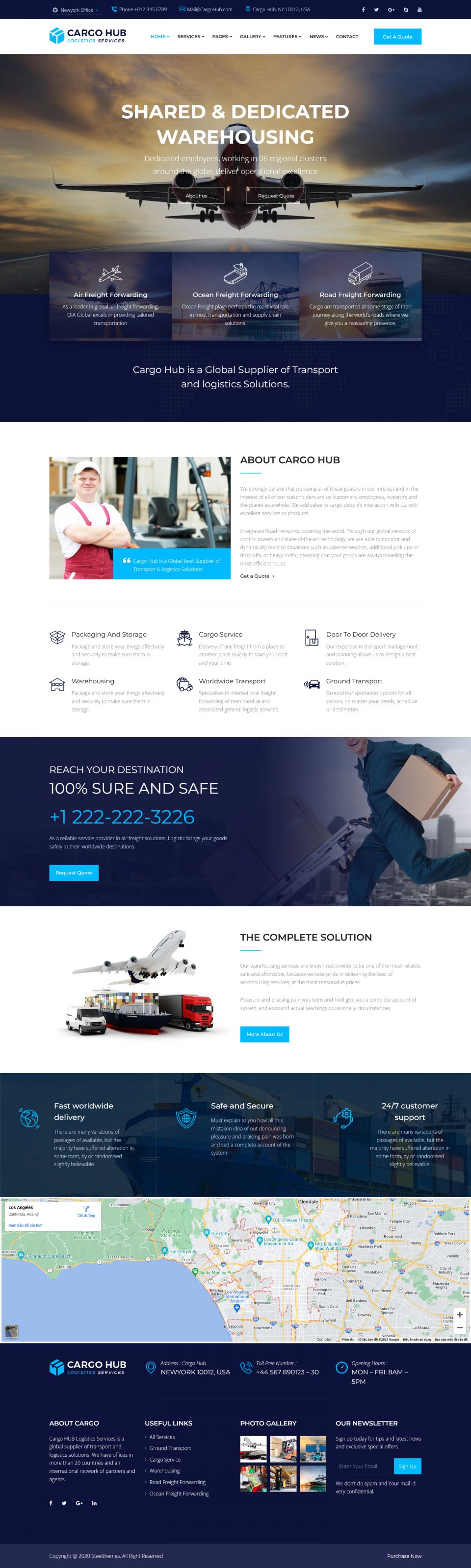 WordPress template ThemeForest Cargo HUB