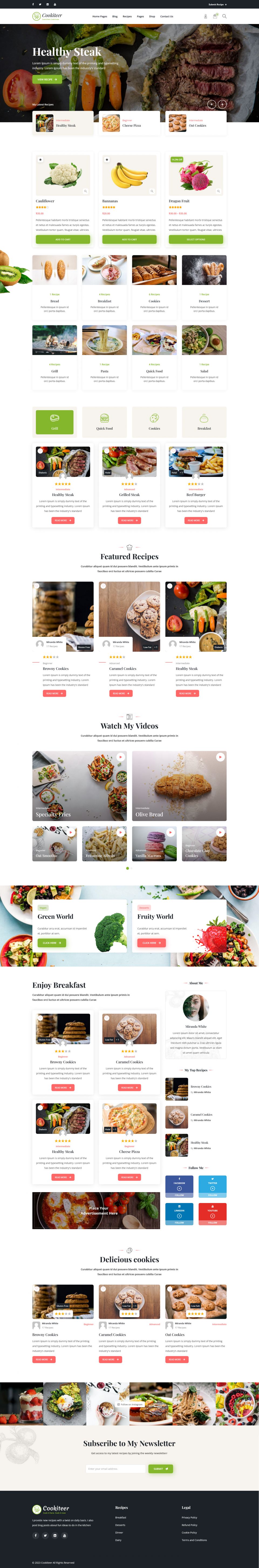 WordPress template ThemeForest Cookiteer