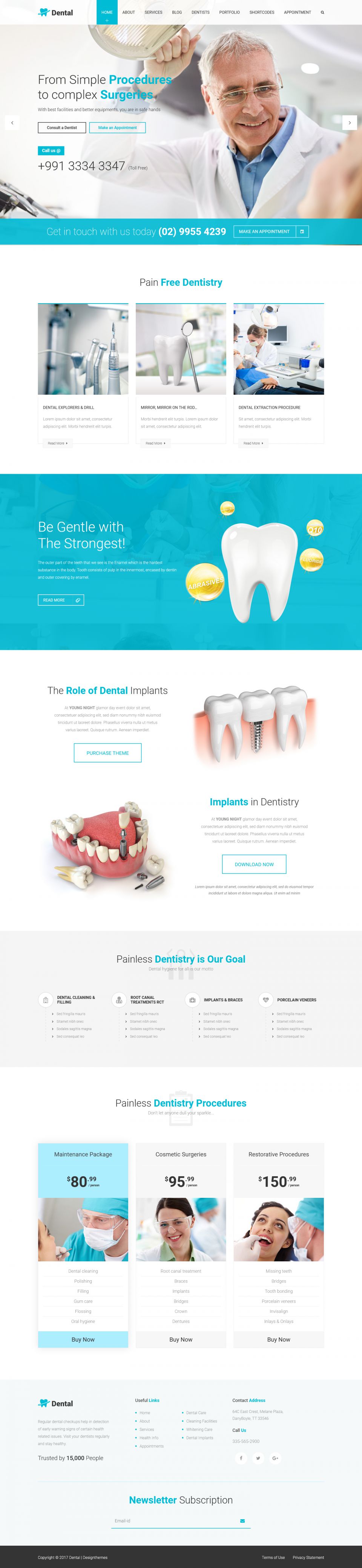 WordPress template ThemeForest Dental Clinic