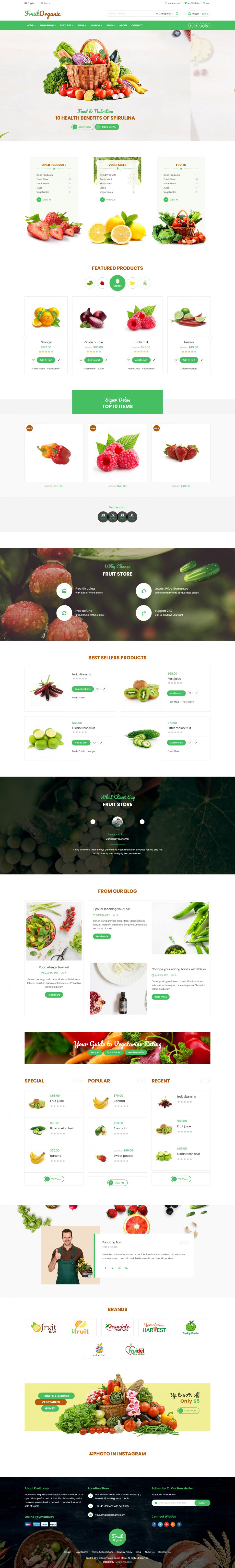 WordPress template ThemeForest Food Fruit