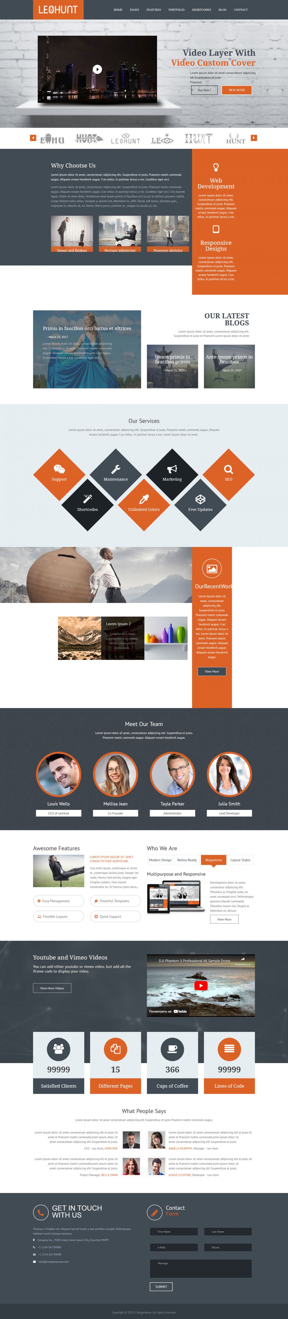 WordPress template ThemeForest LeoHunt