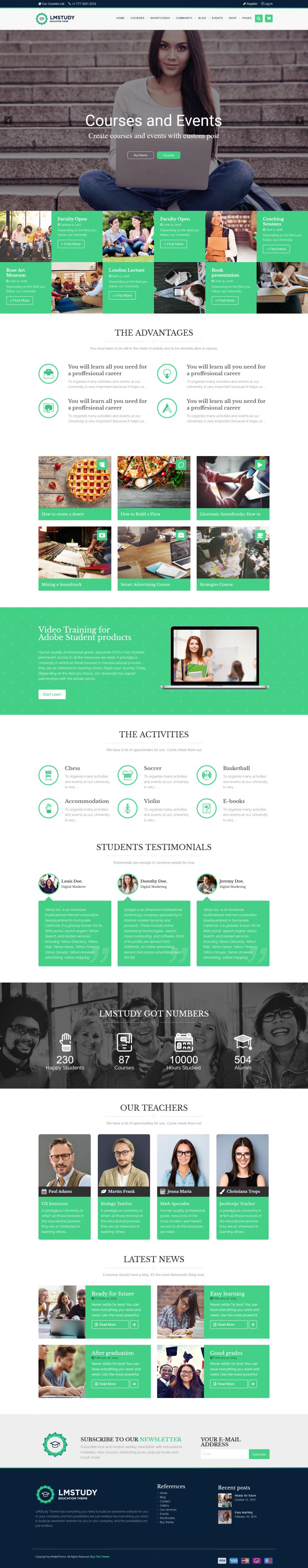 WordPress template ThemeForest LMStudy