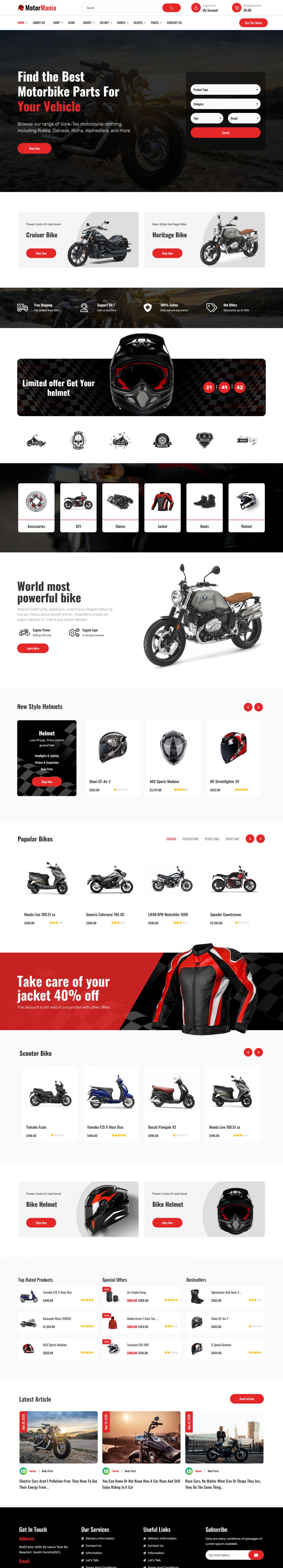 WordPress template ThemeForest MotorMania