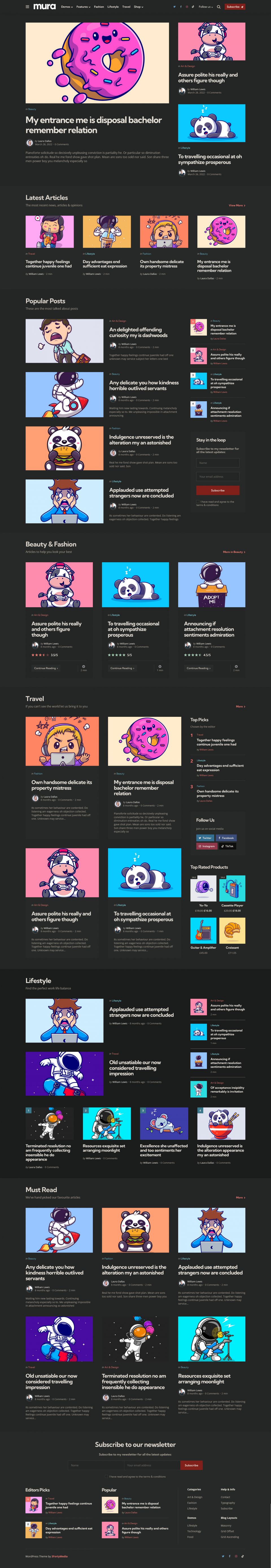 WordPress template ThemeForest Mura