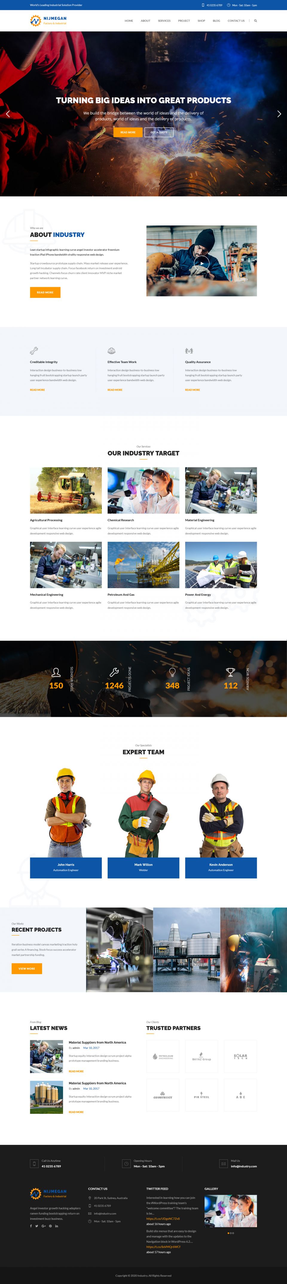 WordPress template ThemeForest Nijmegan