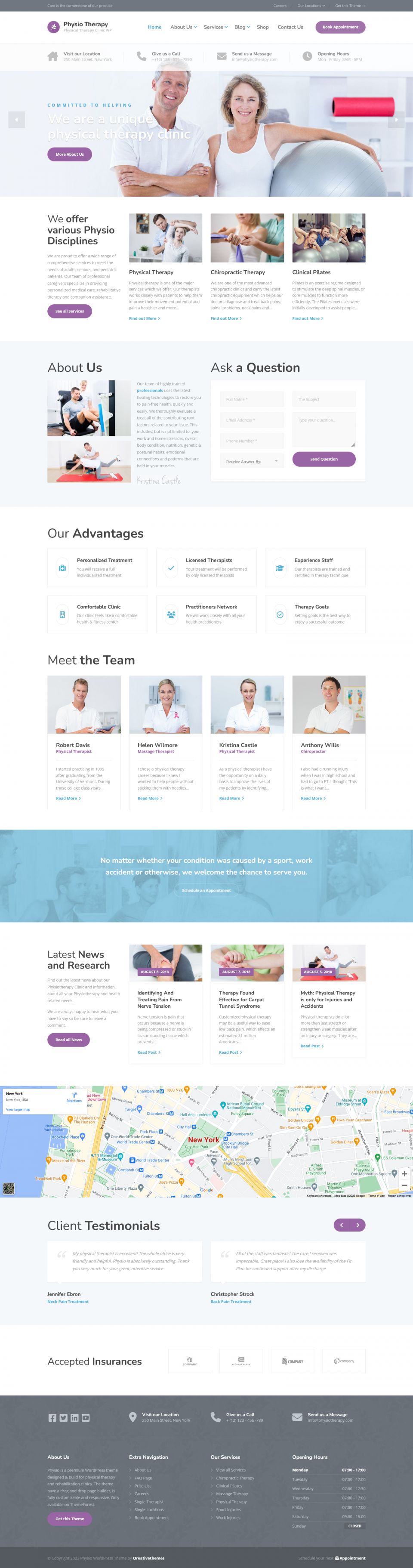 WordPress template ThemeForest Physio