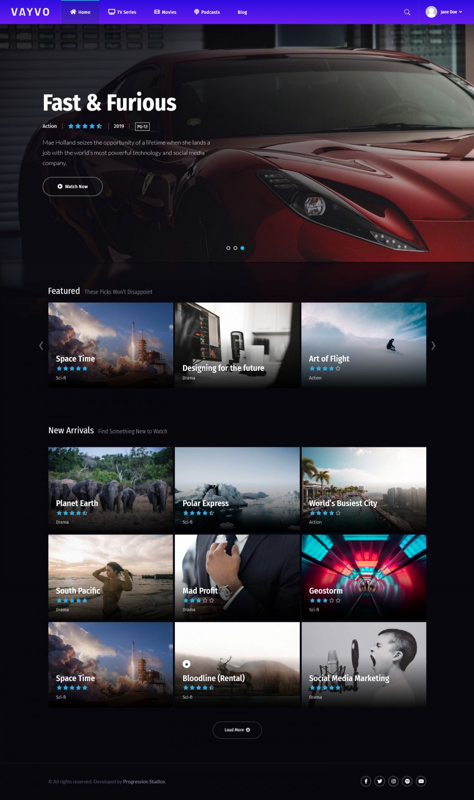 WordPress template ThemeForest Vayvo