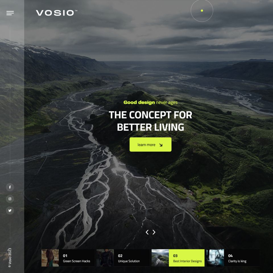 WordPress template ThemeForest Vosio