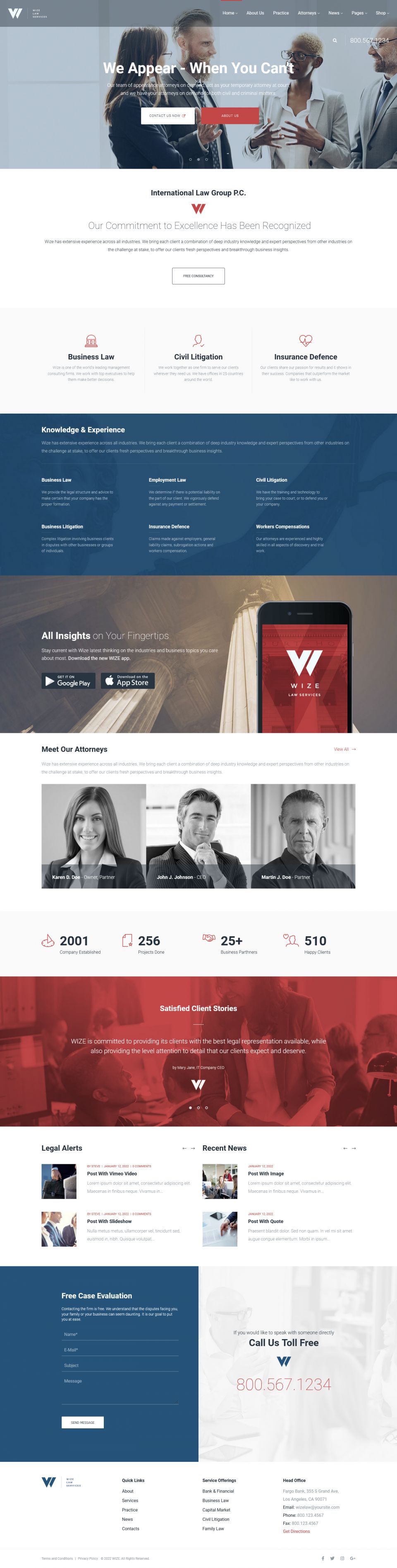 WordPress template ThemeForest WizeLaw