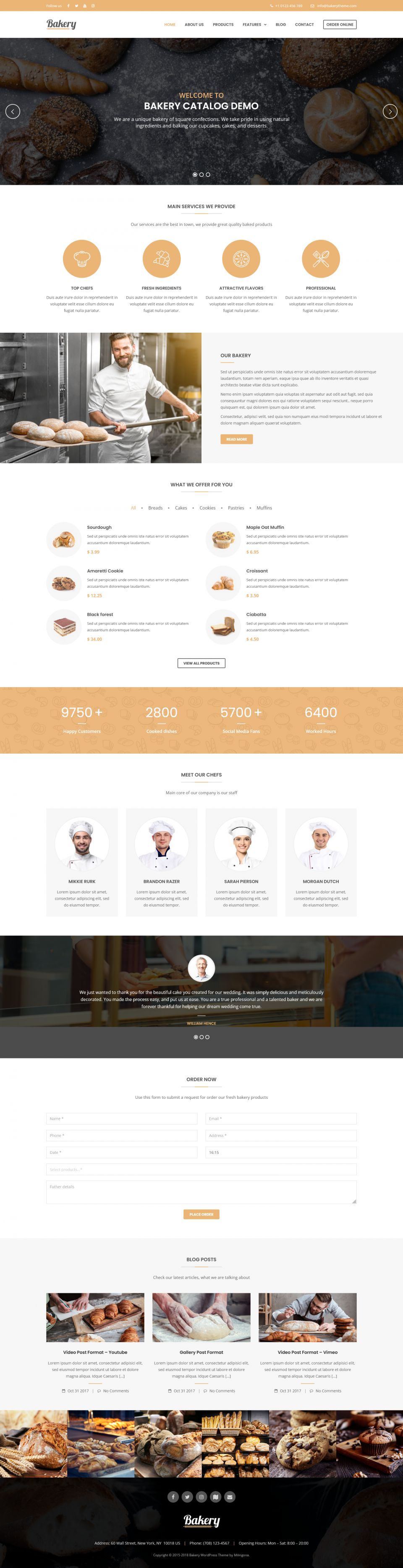 WordPress template ThemeForest Bakery