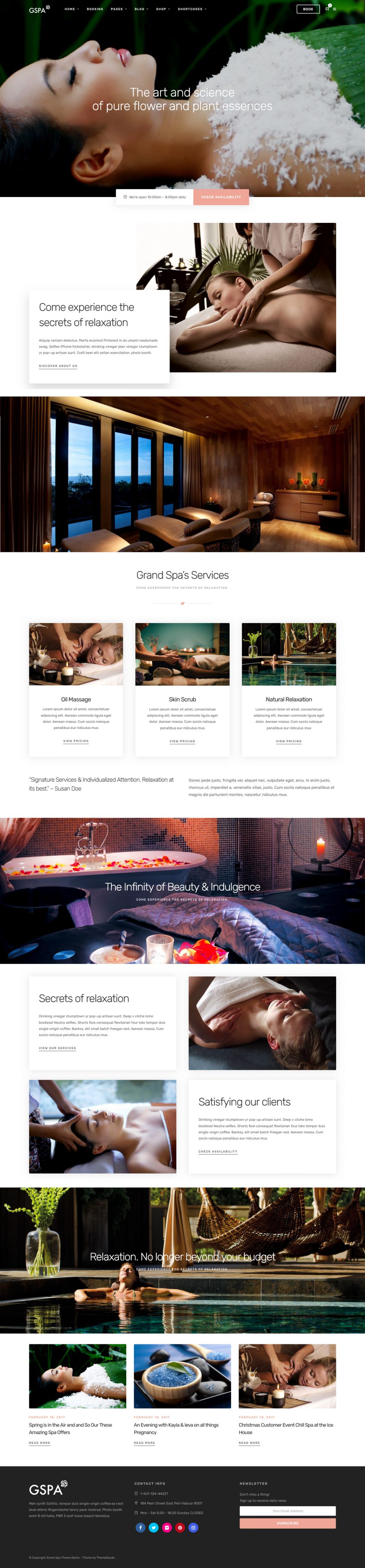 WordPress template ThemeForest Grand Spa