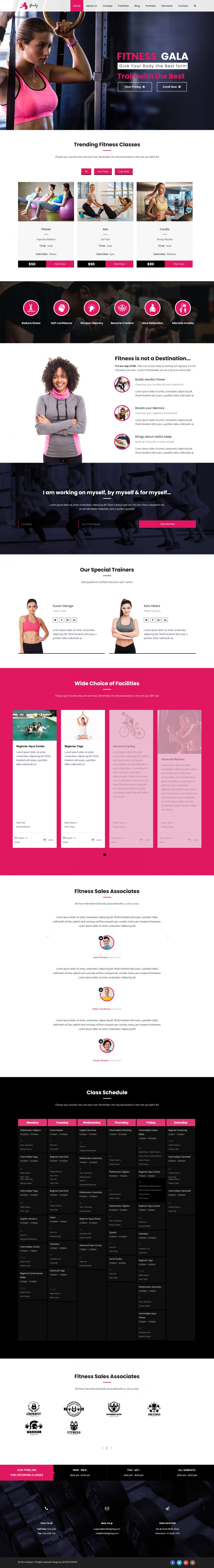 WordPress template ThemeForest GirlyGym