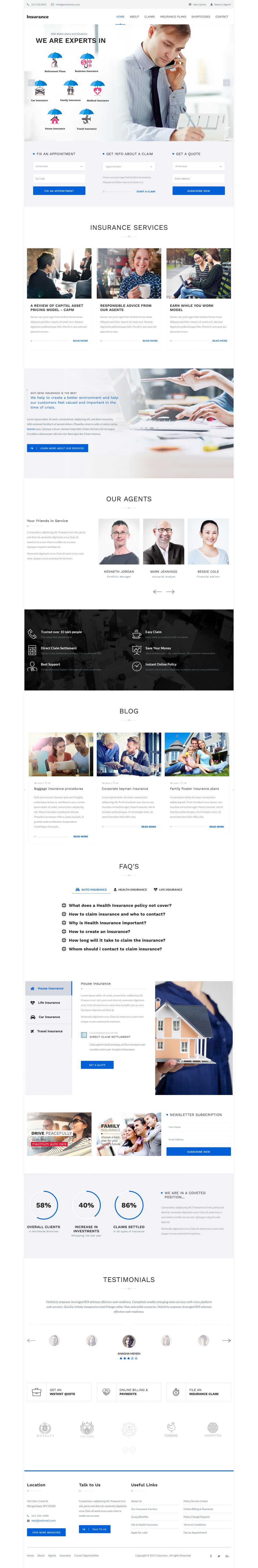 WordPress template ThemeForest Insurance