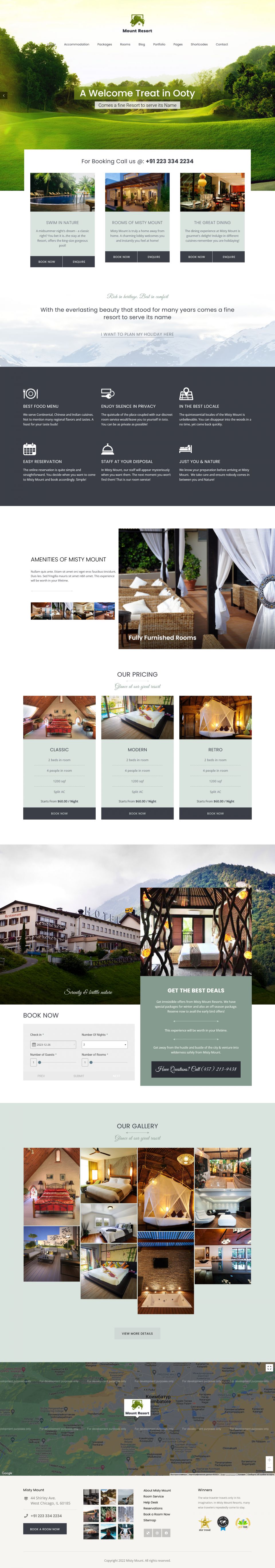 WordPress template ThemeForest Mount Resort