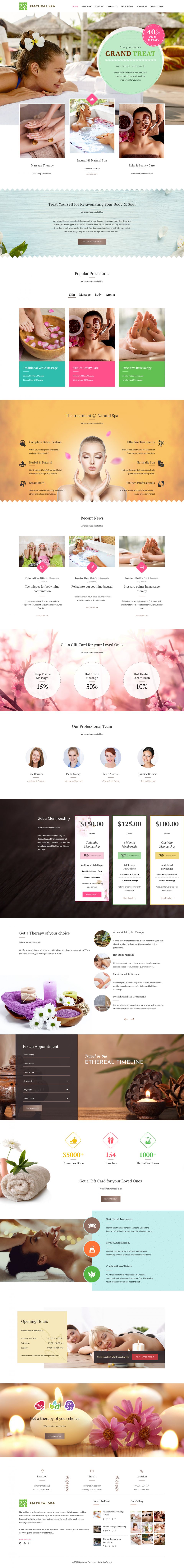 WordPress template ThemeForest Natural Spa