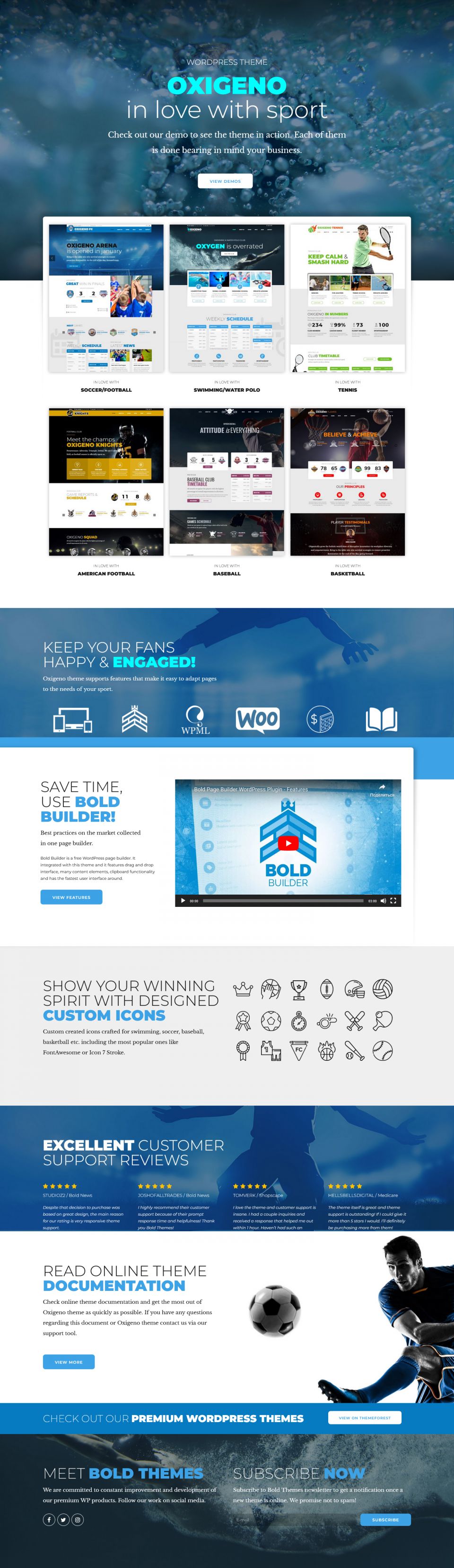 WordPress template ThemeForest Oxigeno