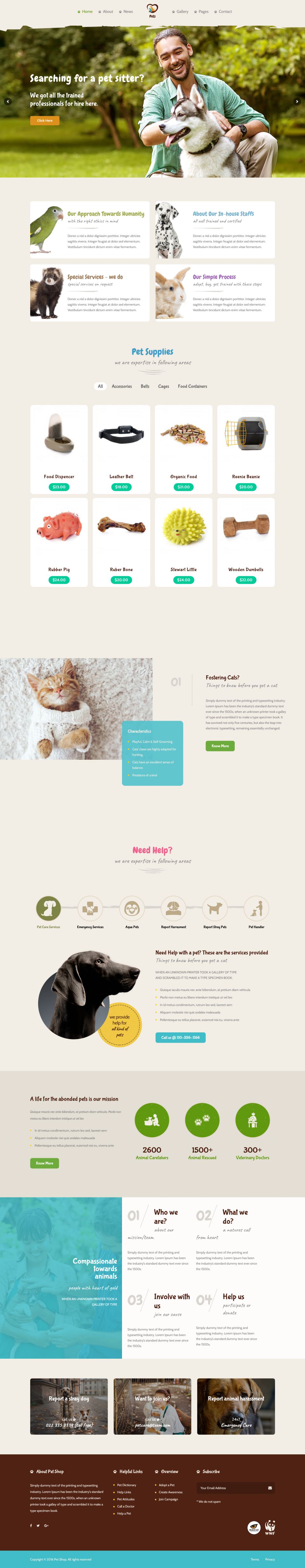 WordPress template ThemeForest Pet World