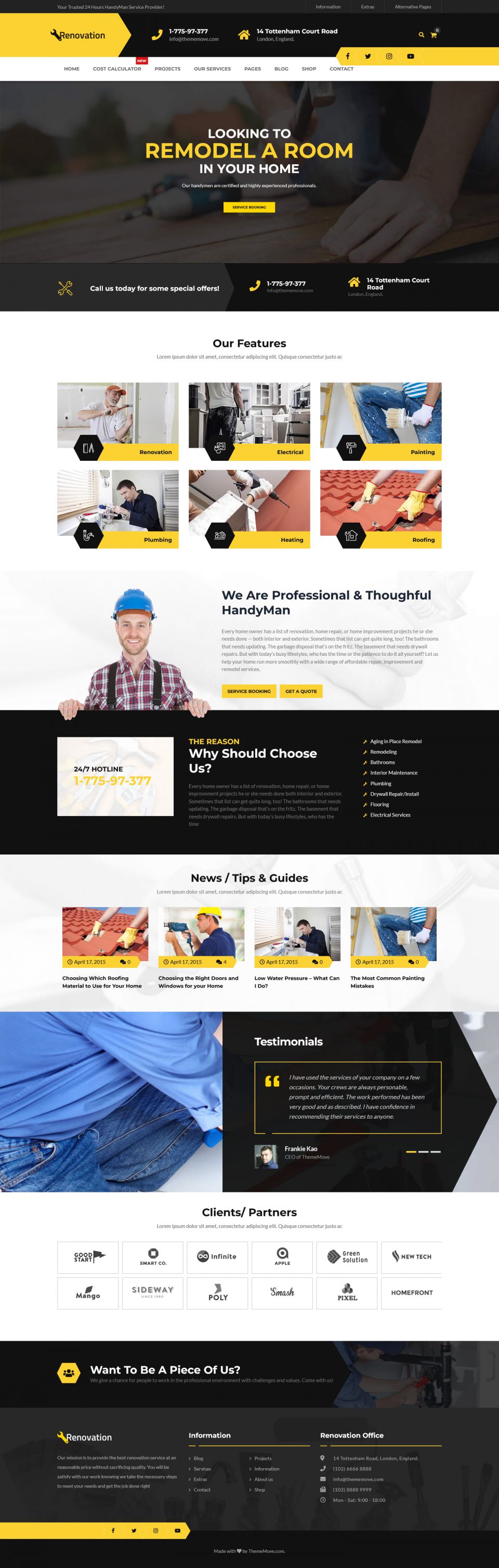 WordPress template ThemeForest Renovation