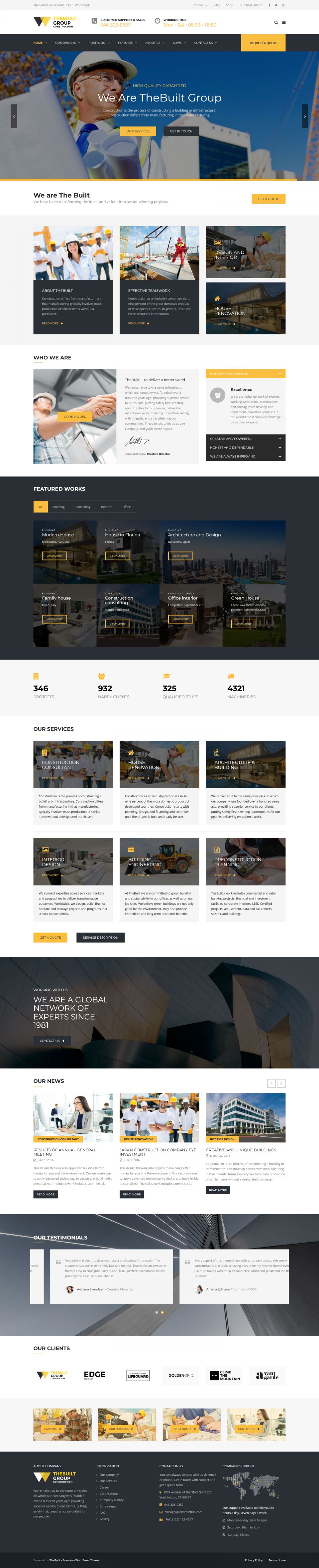 WordPress template ThemeForest TheBuilt