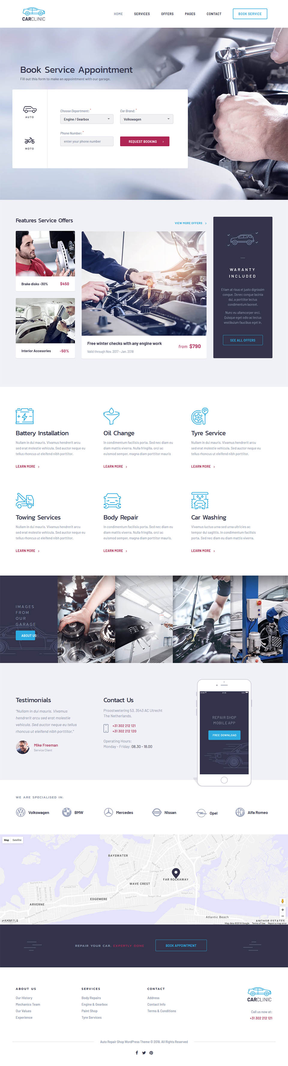 WordPress template ThemeFuse Car Clinic