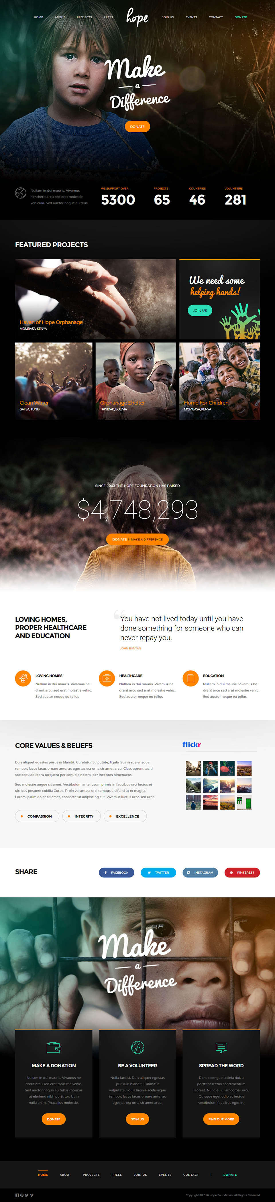 WordPress template ThemeFuse Hope