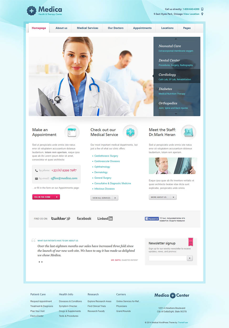 WordPress template ThemeFuse Medica