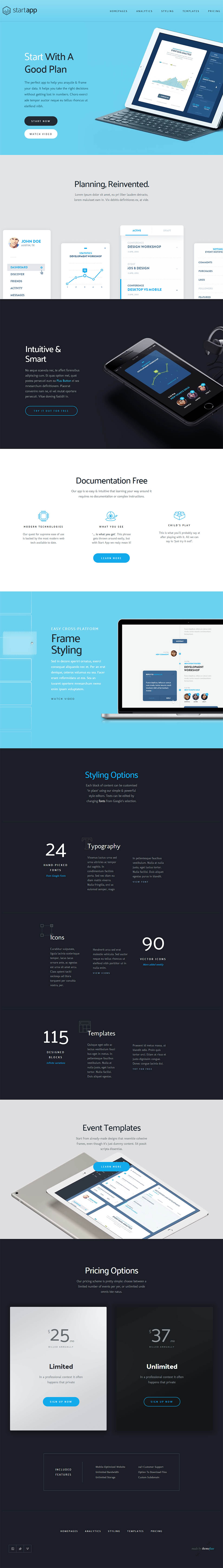 WordPress template ThemeFuse StartApp