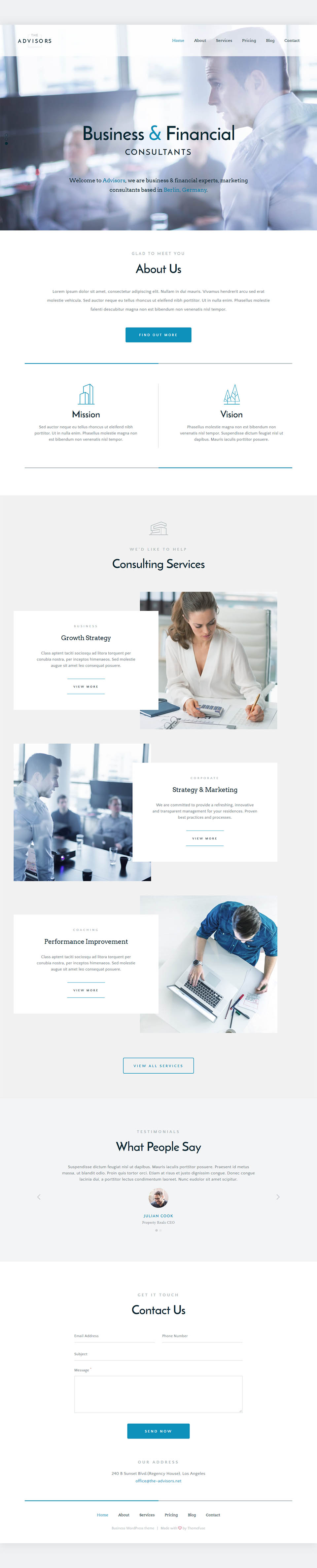 WordPress template ThemeFuse The Advisors