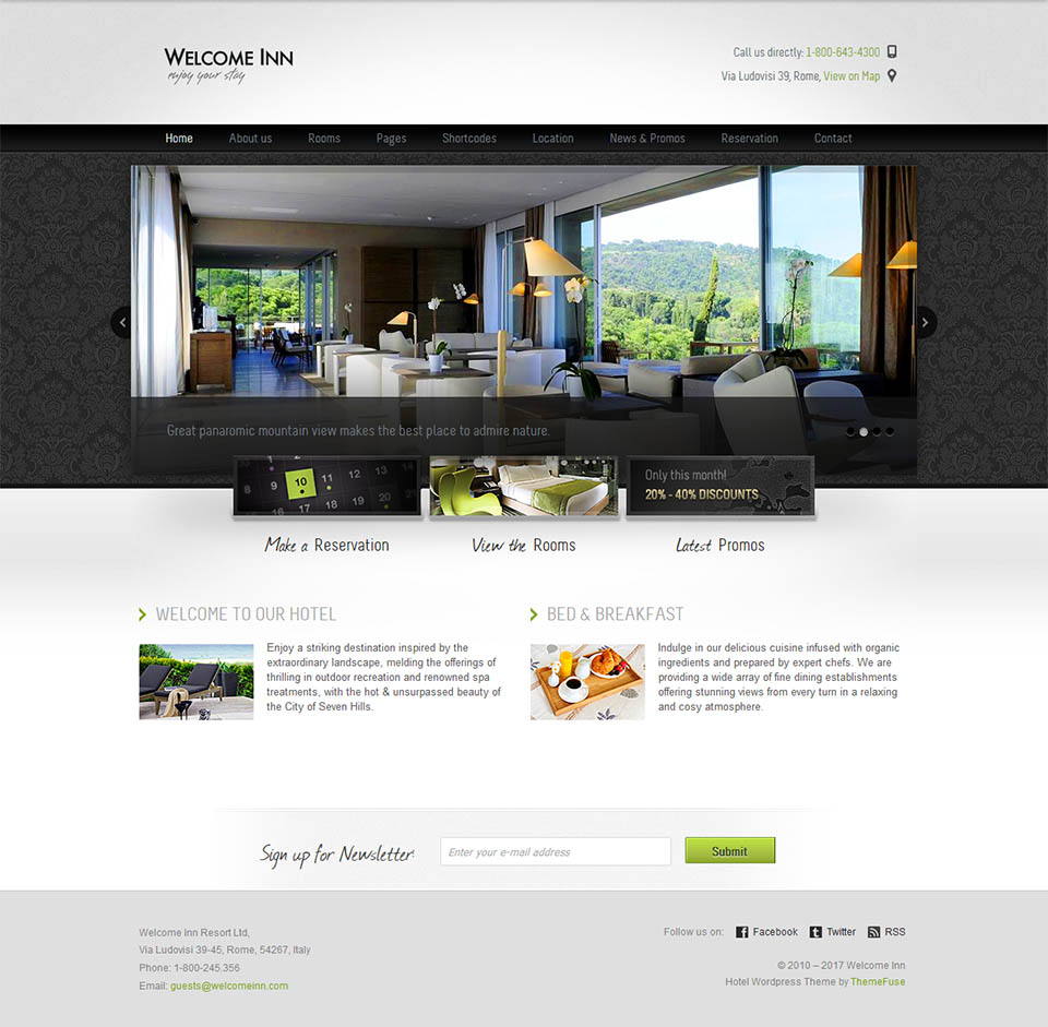 WordPress template ThemeFuse Welcome Inn