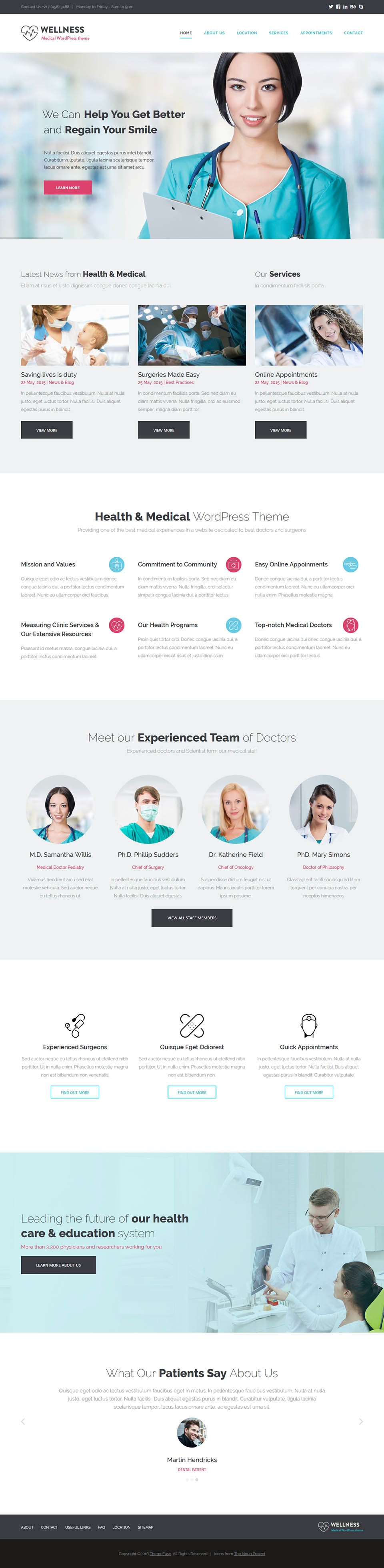 WordPress template ThemeFuse Wellness