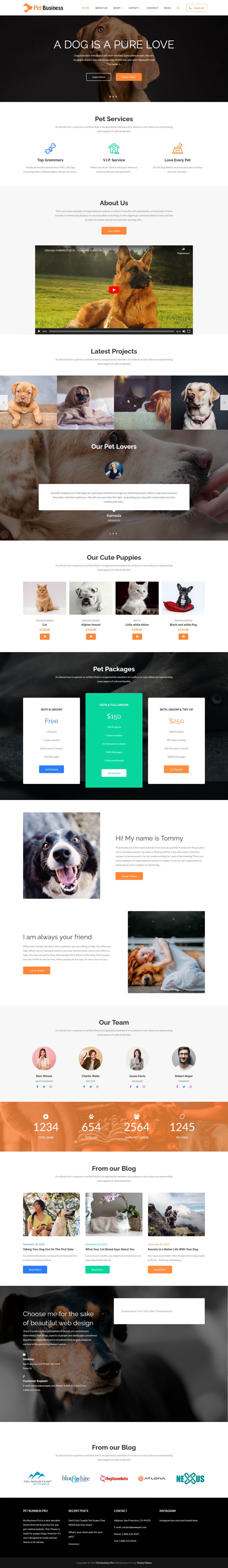 WordPress template Theme Palace Pet Business Pro