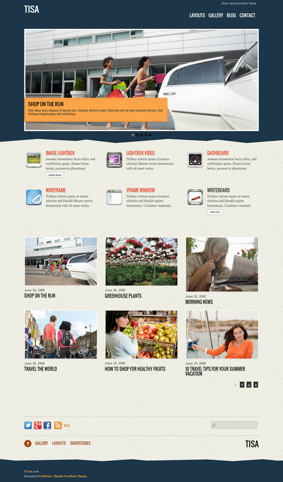 WordPress template Themify Tisa