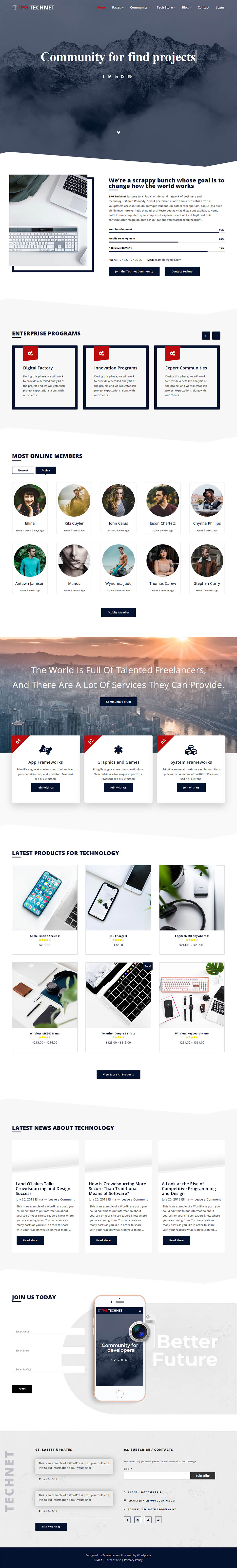 WordPress template TPG Technet