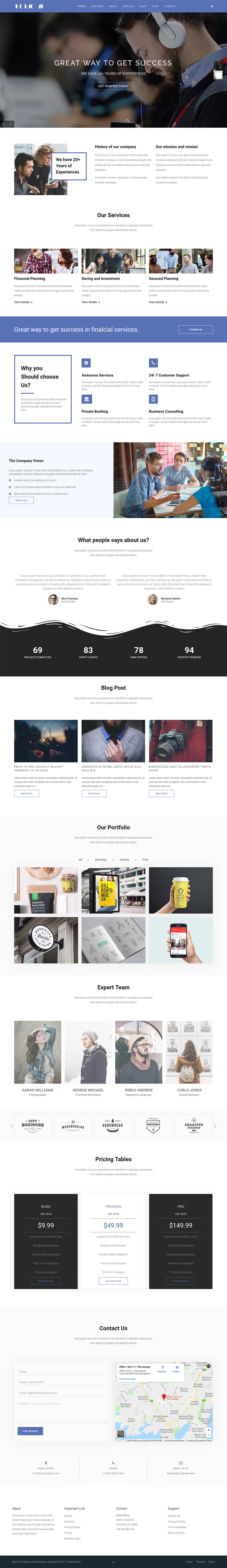 WordPress template WarpTheme Folio II Pro