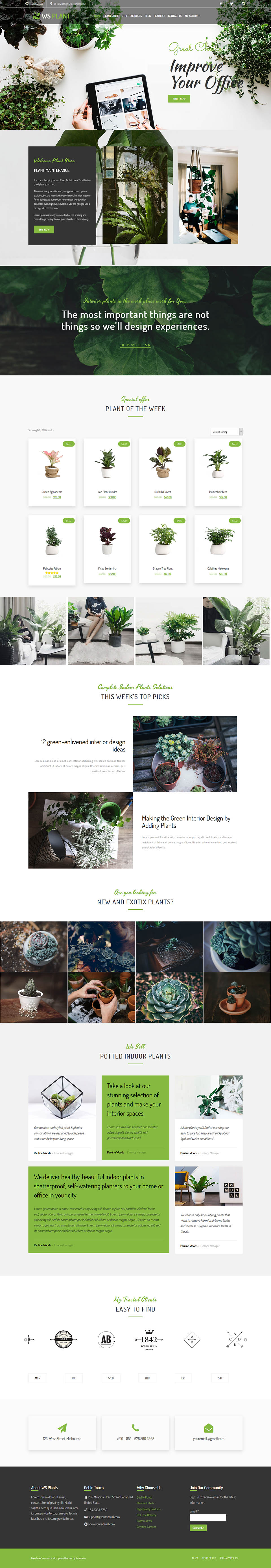 WordPress template WooSkins Plant