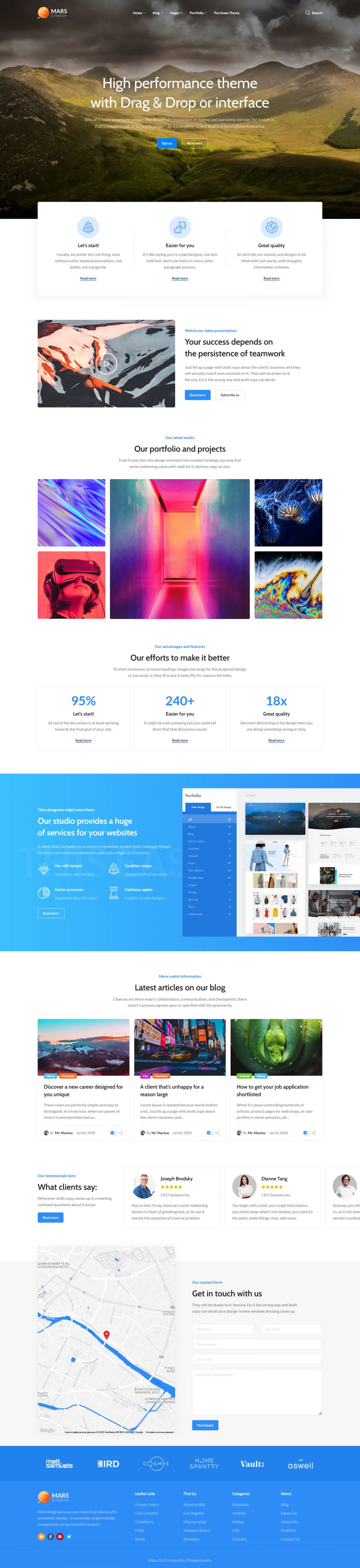 WordPress template XTemos Mars