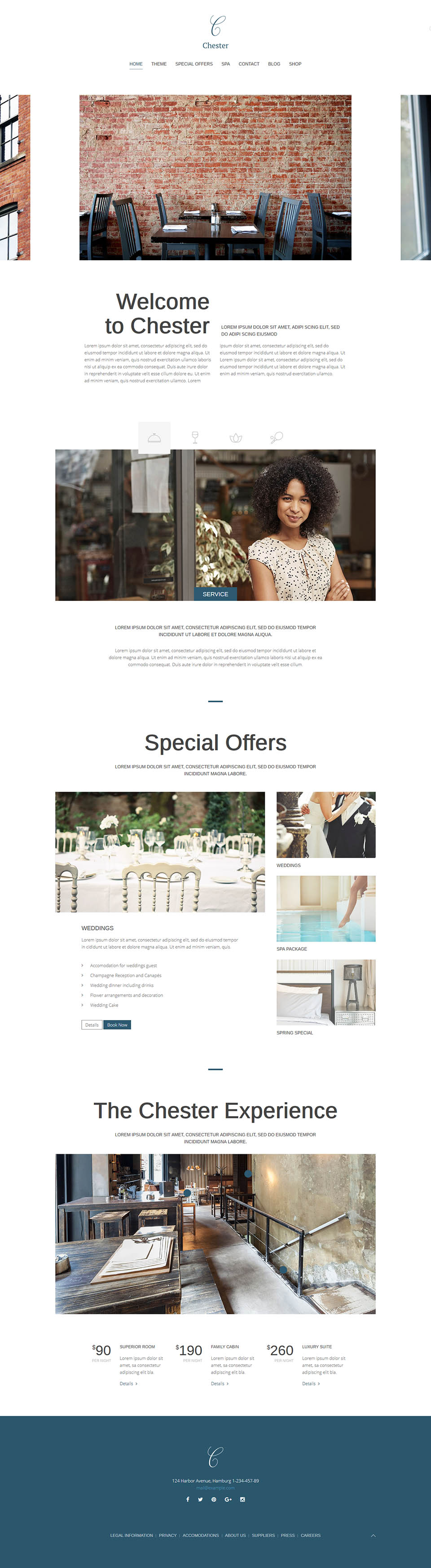 WordPress template YOOtheme Chester